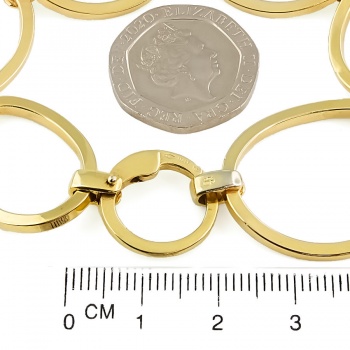 9ct gold (Hollow) 9.2g 7 inch unusual Bracelet